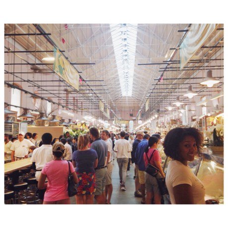 The fresh meats, cheeses and food vendors of Eastern Market, Washington, D.C.