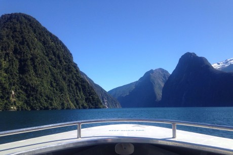 Cruising Milford Sound in March.