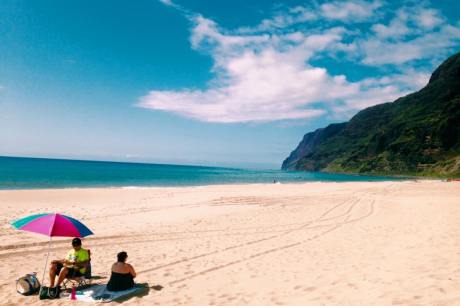Wide open spaces at Polihale beach, Kauai.